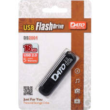 Флешка USB DATO DS2001 16ГБ, USB2.0, Черный