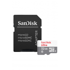 Карта памяти microSDHC UHS-I SANDISK Ultra Light 32 ГБ, 100 МБ/с, Class 10, SDSQUNR-032G-GN3MA